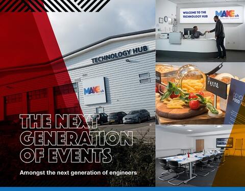 Flyer for Make UK's Tech Hub where we train our apprentices