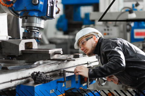 Man working in a manufacturing setting